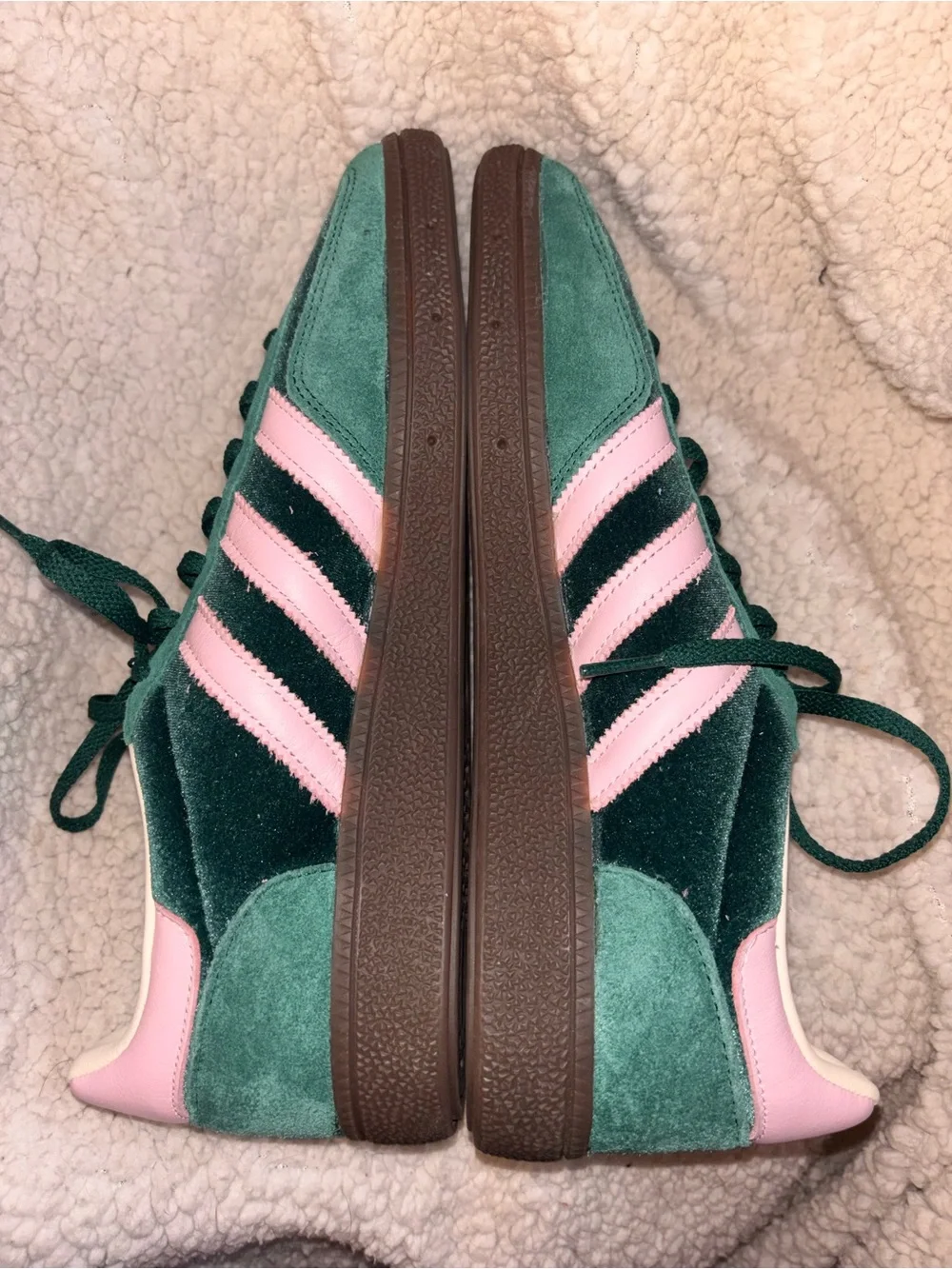 Adidas Handball Spezial JI2648 Green Pink Velvet Sneakers Men’s 10 US NWOT